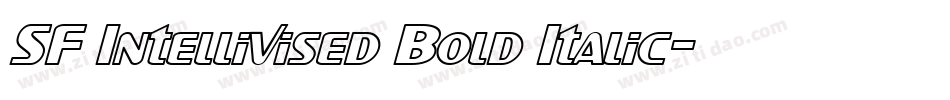 SF Intellivised Bold Italic字体转换